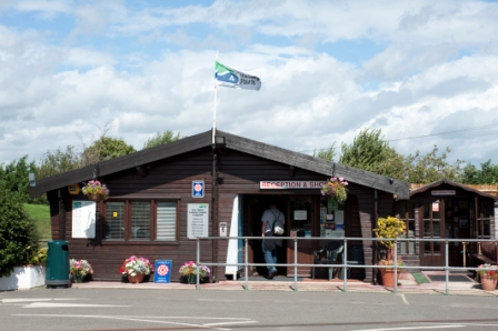 Reception and site shop.